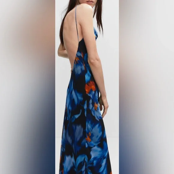 Mango Flower chiffon dress NWT - Picture 4 of 7